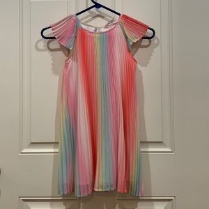 H&M rainbow pleated girls dress